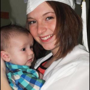 Katrina Berry with her nephew.