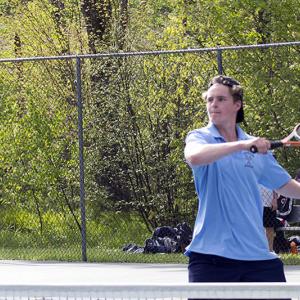 Oceanside's Love Eklund returns a volley. (Photo Courtesy of Dwight Pitcairn)