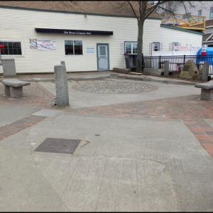 Two business owners hope to own small pieces of the Winslow-Holbrook Park, in downtown Rockland. (Photo by Chris Wolf)