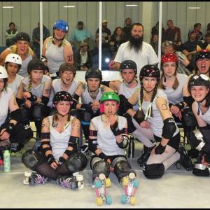 The Rock Coast Rollers team Dreadnaughts, at their first game of the season. (Photos by Chris Wolf)
