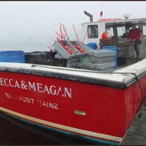 The "Becca & Meagan" awaits departure for a day of halibut fishing out of Rockport Harbor. (Photos by Chris Wolf)