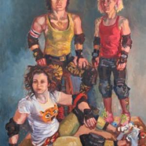 Jonathan Frost's roller derby girls. (Courtesy Jonathan Frost)