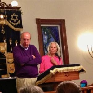 Lynn Povich and Stephen Shepard. (Photo by Chelsea Sonksen)