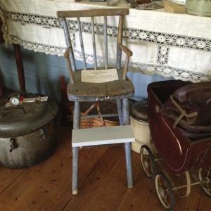 Some of the children's items on display at the Schoolhouse Museum in Lincolnville.