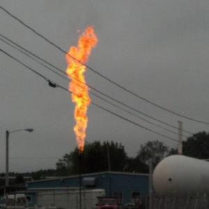 A big flame did erupt! (Photo courtesy Camden Fire Department)
