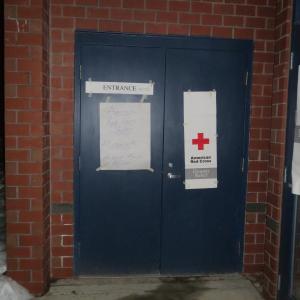 The Red Cross offers shelter to those in need at the Troy Howard Middle School in Belfast. 