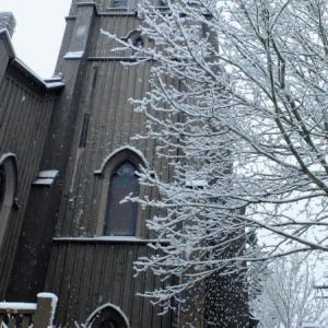The majestic, and original, steeple of the Chocolate Church Arts Center requires restoration. The steeple contains a Paul Revere bell. Bill Bailie photo Chocolate Church Steeple