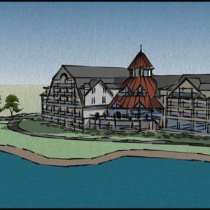 Stuart and Marianne Smith hope to get approval from the city of Rockland to construct a hotel next spring. An architect's rendering offers a glimpse of what the building might become. (Illustration courtesy of Stuart Smith)
