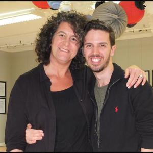 Mimi Bornstein (local star) and Steven James Rogers-Dones, Swing and Sway instructor, get ready to practice their routine they'll perform May 9, for Dancing With the Local Stars. (Photos by Chris Wolf)