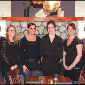 The staff awaits at the new Peter Ott's, from left, Alicia Landi, Eve Marden, Abigail Jones, Allysa Pierce, Alexandria Landi, Amanda Zammiello, Carisa Carney and Kelsey Butler. (Photos by Chris Wolf)