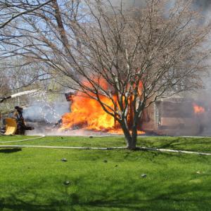 The Rockland Fire Department responded to a structure fire at West Meadow and Mountain streets at 1:25 p.m. May 11. Rockport Fire Department responded with mutual aid while Thomaston Fire Department covered the Rockland station. (Photo courtesy Rockland Fire Department/Alan Athearn)