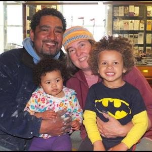 Micheal Mitchell, Brenda Thomas, Kamea, 2, and Kai, 3, of the ‘Isaac Evans.’ (Photos by Chris Wolf)