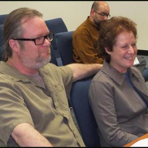 James Hatch and Susan Schiro before the planning board Tuesday night.