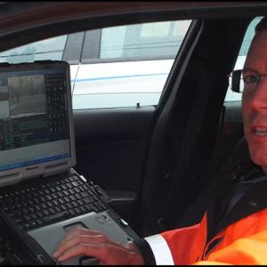 Sergeant Travis Ford of the Rockport Police Department. (Photos and video by Chris Wolf)