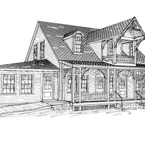An artist’s rendering of the new Coastal Opportunities home that will be built on Elm Street (Route 1) near the Congregational Church in Camden. (Image courtesy Chris Glass)