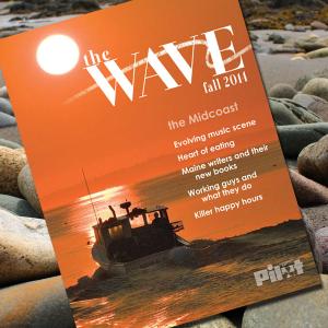 The cover of the inaugural autumn edition of the Wave magazine, a free publication available at popular locations around Knox, Waldo and Lincoln counties, as well as the state tourist centers. (Cover photo by Peter Ralston; Cover design by Kathleen Ryan)