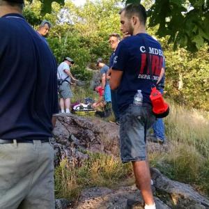 A rescue on Bald Mountain. (Photo courtesy Camden Fire Dept.)