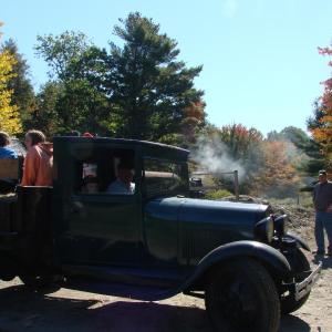 antique truck, Wiscasset, Waterville & Farmington Railway Museum, Alna, Maine