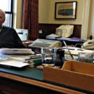 Rusty Brace, in December 2012, at his office in the Brace Building in downtown Camden. (Photo by Lynda Clancy)
