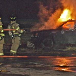 Camden Fire Department training session, tannery parking lot, Camden, 2011 (Photo courtesy Jim Hughes)