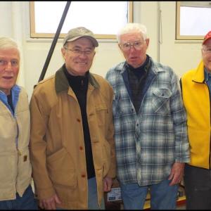 The ‘cut team’ at Window Dressers are, from left, Dick Cadwgan (Rockport), Dick Tomeo (South Thomaston), Dick Eichacker (Rockport) and Karl Kehler (Rockport). (Photos by Chris Wolf)
