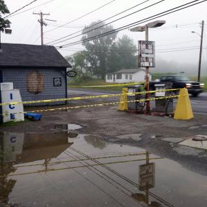 Goose River Grocery on July 16, the morning after a fire burned the interior of the Route 141 (Swan Lake Avenue) building. (File Photo)
