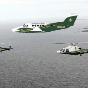 A mock-up of what the new LifeFlight fixed-wing airplane will look like. (Image courtesy LifeFlight of Maine)