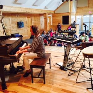 Gintare performs for students in the theater at the Riley School on May 4. (photo courtesy the Riley School) performance space, theater rentals
