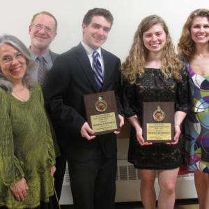 From left: Cate Monroe, Bob Holtzman, scholarship winners Max Holtzman and Payton Billingsley, Hope Billingsley. (Photo courtesy Rockland Elks)
Elks Scholarships