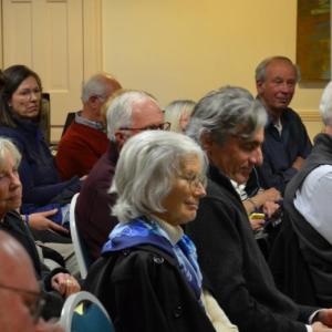 Rockport’s conference room April 29 was filled with citizens interested in the library’s program study to date. (Photo by Lynda Clancy)