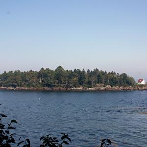 For many, this is one of the only ways they can see Curtis Island close up, let alone the light station tower that faces Penobscot Bay. It’s not well-publicized, but there is a public path off Bay View Street, and a pull-off just big enough for one or two cars at the bottom of Beacon Avenue, and a sign directly across the street denoting the path’s existence. Check it out. (Photo by Holly S. Edwards)