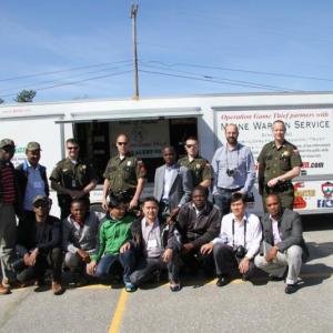 An international group of game wardens traveled to Maine for the program ‘Wildlife Conservation: Anti-Trafficking.’ (Photo courtesy Maine Warden Service)