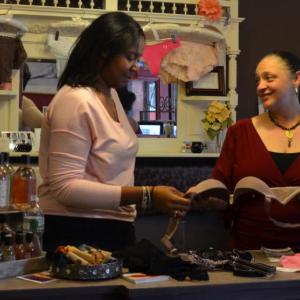 City Drawers Store Manager Stephanie Brown with Kelly Saintus, a representative from Eveden, in Boston.