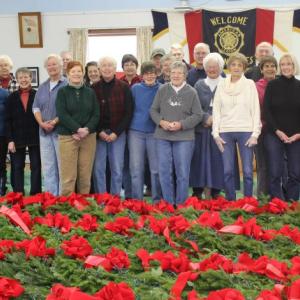 This year’s Camden Garden Club wreath makers and the work they performed. (Photo courtesy of Camden Garden Club)