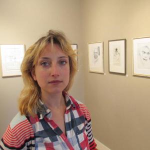 Celia Hensen in Jonathan Frost Gallery (Photo by Kay Stephens)
