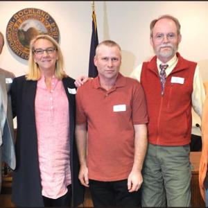 Rockland City Councilors left to right: William Clayton, Mayor Louise MacLellan-Ruf, William Jillson, Larry Pritchett and Valerie Geiger. (Photos by Chris Wolf)