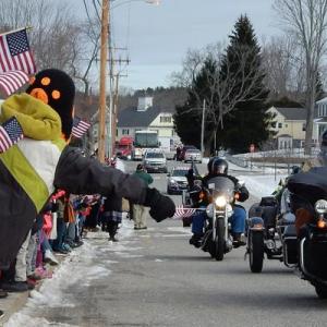 The convoy is greeted by well-wishers along the entire route, from Maine to Virginia. (Photo courtesy Andy Young)