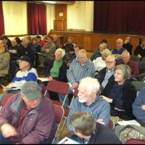 A large group turned out at Watts Hall Monday night to talk about the Route 1 rebuild proposed by the MDOT. (Photos by Chris Wolf)