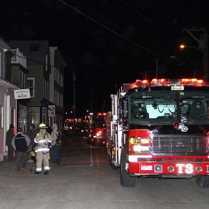 Rockland firefighters had to evacuate a handful of residents of the Brunswick Rooms boarding house on Main Street Friday night after a malfunctioning water heater sent smoke and carbon monoxide through the building via the heating vents. (Photo courtesy Rockland Fire Department/by Alan Athearn)