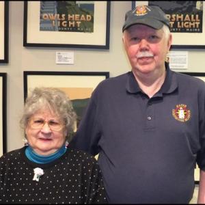 Sue Look and Paul Conlin of the Maine Lighthouse Museum are ready to welcome visitors. (Photos by Chris Wolf)