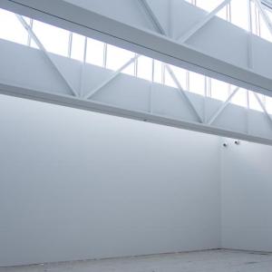 Interior view of the main gallery under construction at the new Center for Maine Contemporary Art in Rockland, Maine.