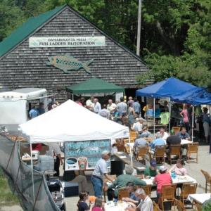 The annual Damariscotta Mills Fish Ladder Restoration Festival. Courtesy of Russ Williams via Boothbay Register