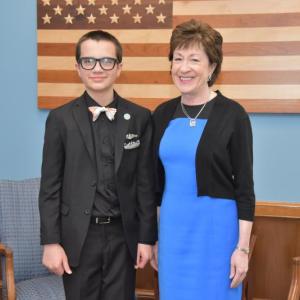 U.S. Senator Susan Collins, right, met with Thor Gabrielsen of Rockport in her office in Washington, D.C.