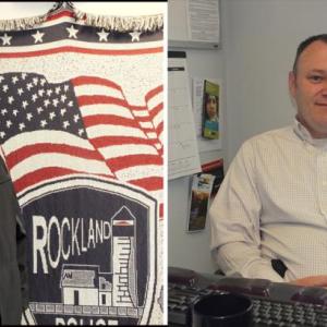 From left, Rockland Police Detective Russ Thompson and Camden Police Detective Curt Andrick. (Photo by Chris Wolf)