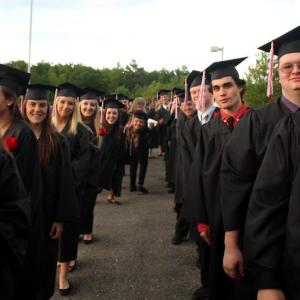 Graduates in the Class of 2016 at Camden Hills Regional High School line up outside the school on the evening of June 10, ready to march into the gymnasium to receive their diplomas. The Class of 2016 class motto: ‘Intelligence is the ability to adapt to change’ - Stephen Hawking. (All photos by Holly S. Edwards)