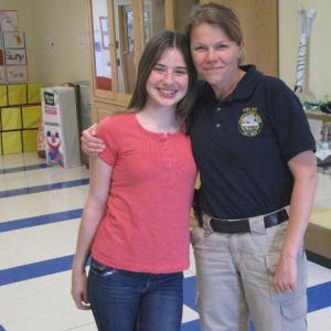 Jamie Rooney with student Gianna Cilley. (Photo courtesy Tom Groening)