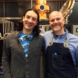 Topher Mallory, left, and Matt Page will open the doors to their new organic distillery in Newcastle on July 1. SUZI THAYER/Boothbay Register