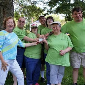 Pictured from left are: Marjorie Kinney from the Rockland Kiwanis, Shane Roberts, Ada Rackcliff, Ronnie Vanasse, Samantha Herring, Katie Kuhn, and Kurt Leidenroth.