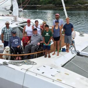 On Aug. 16, the Impossible Dream set sail from Boothbay Harbor with a group of sailors, including paraplegic Bob Gregoire and quadriplegic Phil Oliver (not pictured). SUZI THAYER/Boothbay Register