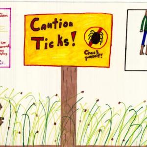 Vanessa Luce, Warren Community School sixth grader, was a poster winner for the Maine CDC’s Tick Watch poster competition.
